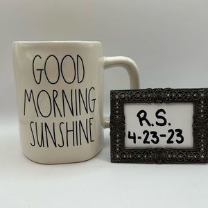 Rae Dunn “Good Morning Sunshine” mug with yellow on the inside”